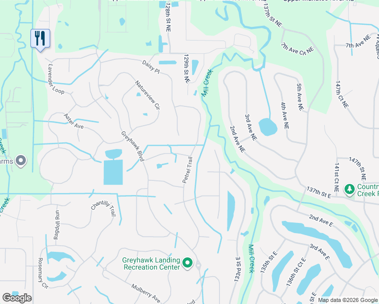 map of restaurants, bars, coffee shops, grocery stores, and more near 279 Petrel Trail in Bradenton