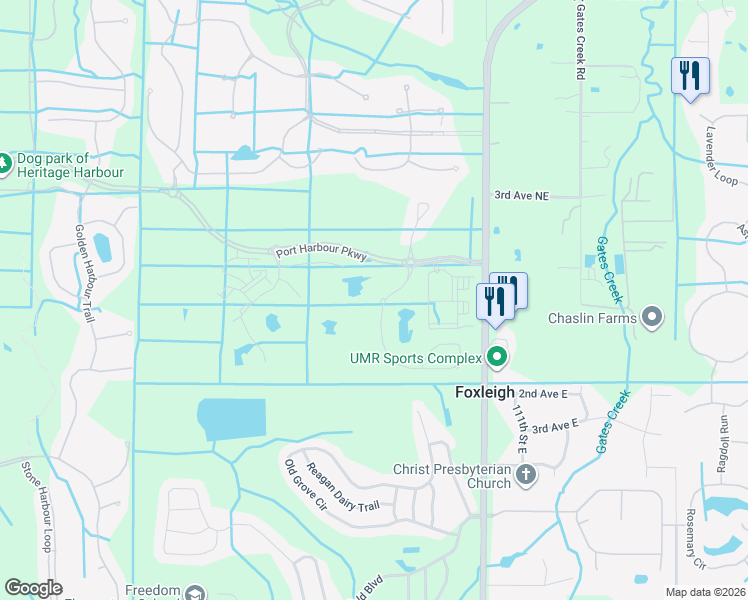 map of restaurants, bars, coffee shops, grocery stores, and more near 260 Van Gogh Cove in Bradenton