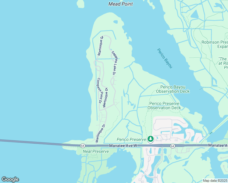 map of restaurants, bars, coffee shops, grocery stores, and more near 312 Sapphire Lake Drive in Bradenton