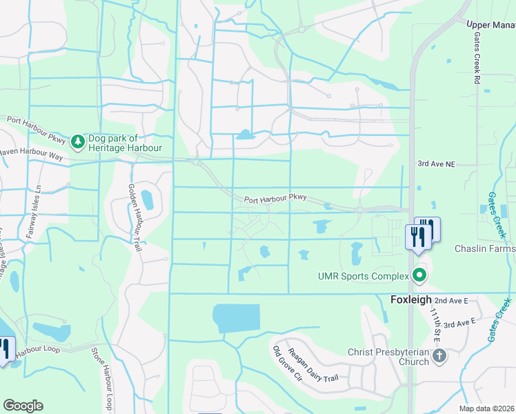 map of restaurants, bars, coffee shops, grocery stores, and more near 9890 Port Harbour Parkway in Bradenton