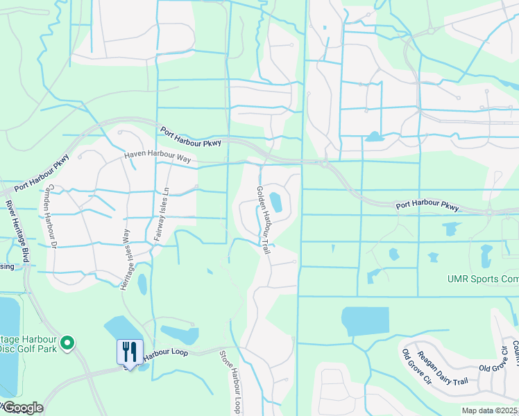 map of restaurants, bars, coffee shops, grocery stores, and more near 232 Golden Harbour Trail in Bradenton