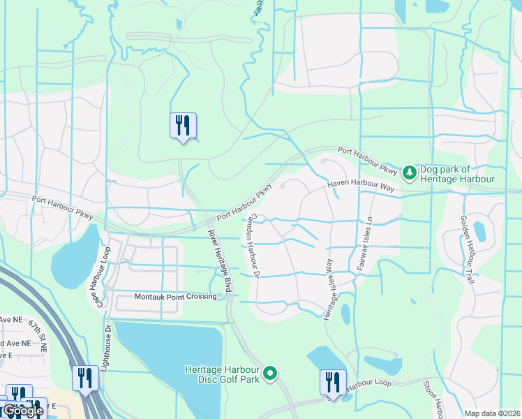 map of restaurants, bars, coffee shops, grocery stores, and more near 7676 Camden Harbour Drive in Bradenton