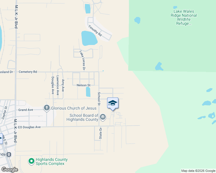 map of restaurants, bars, coffee shops, grocery stores, and more near 4526 Weeping Willow Avenue in Sebring