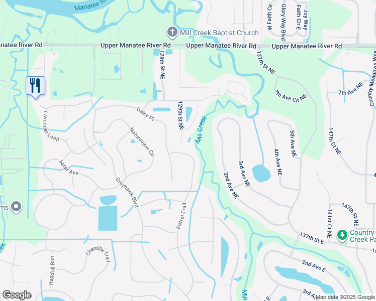 map of restaurants, bars, coffee shops, grocery stores, and more near 231 Petrel Trail in Bradenton