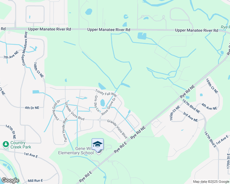 map of restaurants, bars, coffee shops, grocery stores, and more near 15463 Trinity Fall Way in Bradenton
