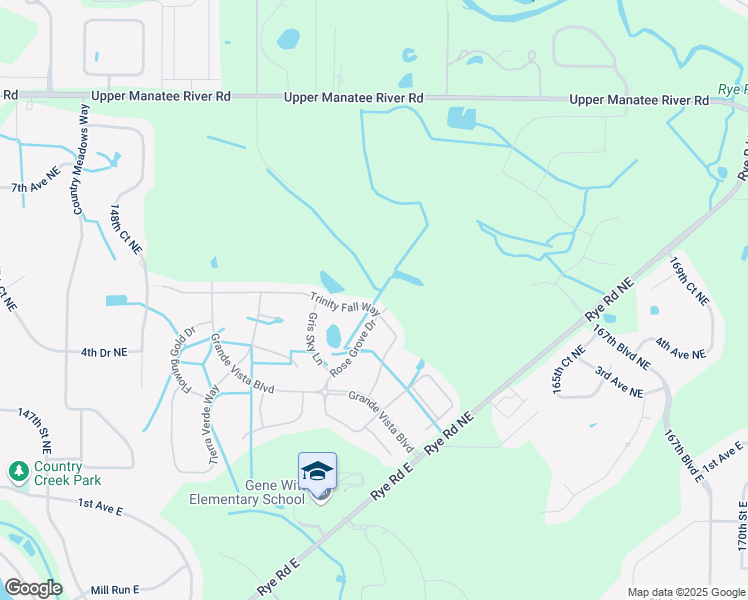 map of restaurants, bars, coffee shops, grocery stores, and more near 15463 Trinity Fall Way in Bradenton