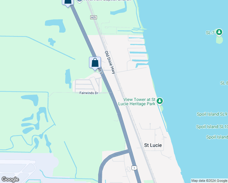 map of restaurants, bars, coffee shops, grocery stores, and more near 3998 U.S. 1 in Fort Pierce
