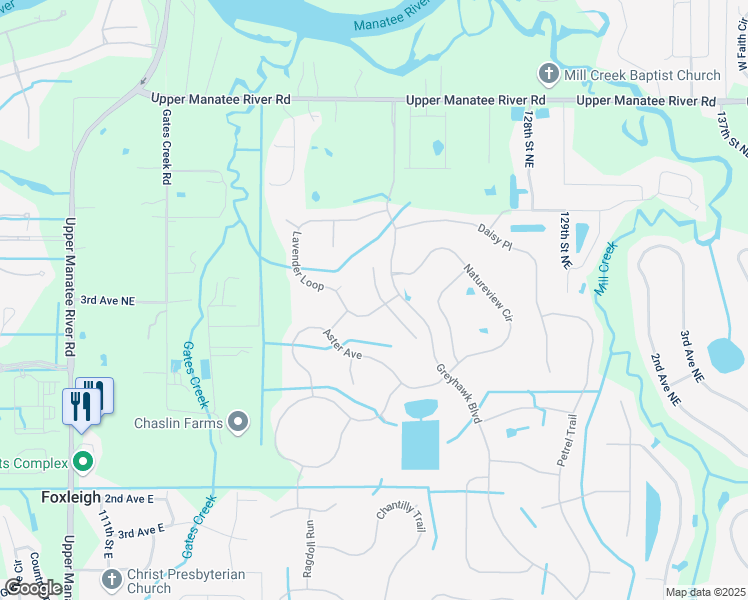 map of restaurants, bars, coffee shops, grocery stores, and more near 240 Dahlia Court in Bradenton