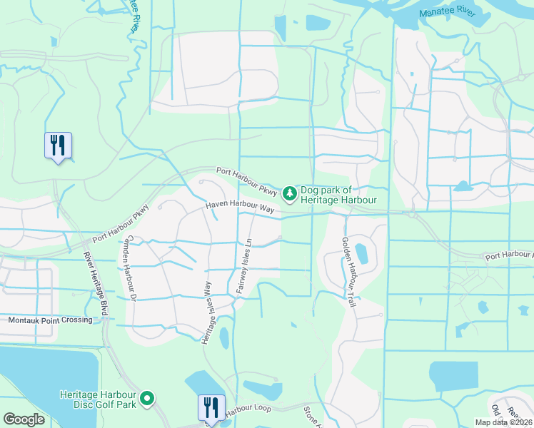 map of restaurants, bars, coffee shops, grocery stores, and more near 8419 Summer Greens Terrace in Bradenton