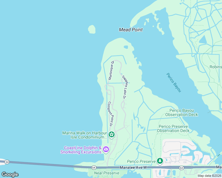 map of restaurants, bars, coffee shops, grocery stores, and more near 278 Saint Lucia Drive in Bradenton