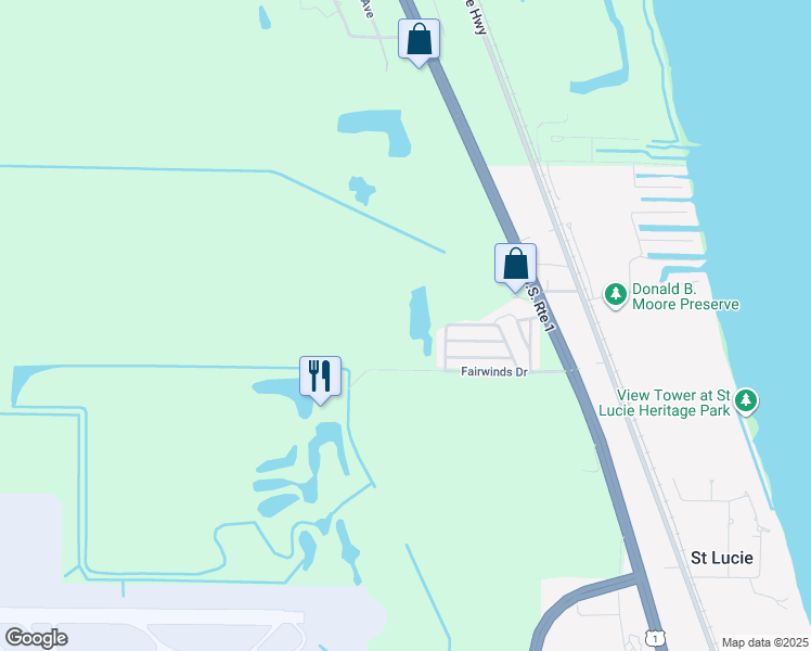 map of restaurants, bars, coffee shops, grocery stores, and more near in Fort Pierce