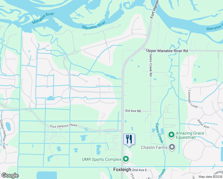 map of restaurants, bars, coffee shops, grocery stores, and more near 10622 Conch Shell Terrace in Bradenton