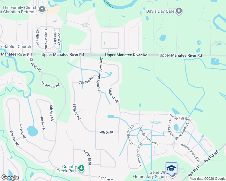 map of restaurants, bars, coffee shops, grocery stores, and more near 611 148th Court Northeast in Bradenton