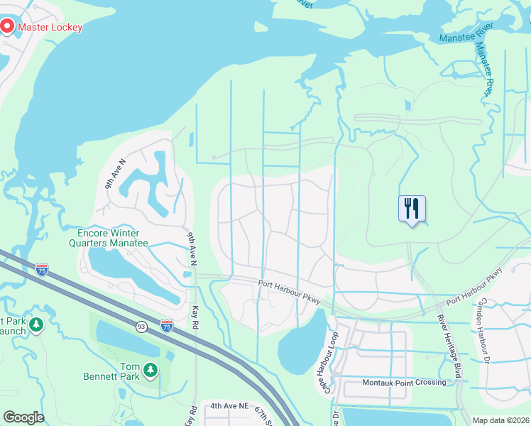map of restaurants, bars, coffee shops, grocery stores, and more near 305 Heritage Preserve Run in Bradenton