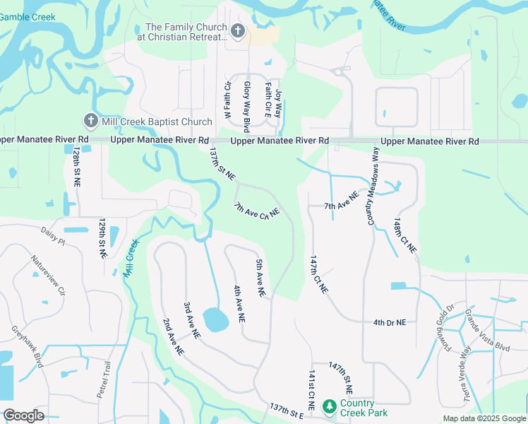 map of restaurants, bars, coffee shops, grocery stores, and more near 13635 7th Avenue Circle Northeast in Bradenton
