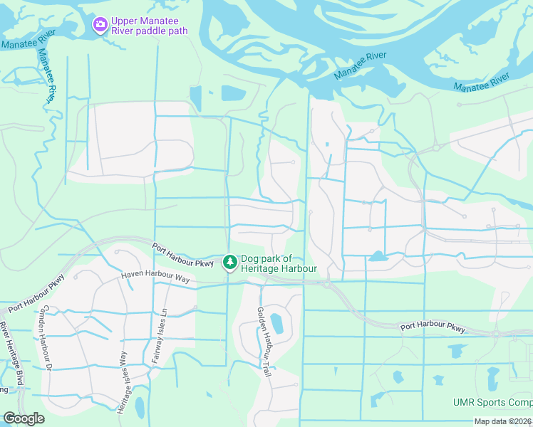 map of restaurants, bars, coffee shops, grocery stores, and more near 9010 Heritage Sound Drive in Bradenton