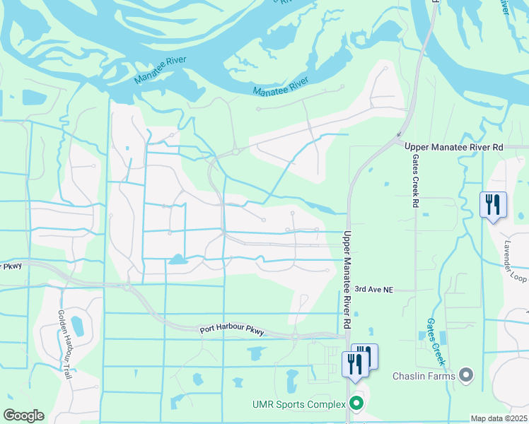 map of restaurants, bars, coffee shops, grocery stores, and more near 10213 Discovery Terrace in Bradenton