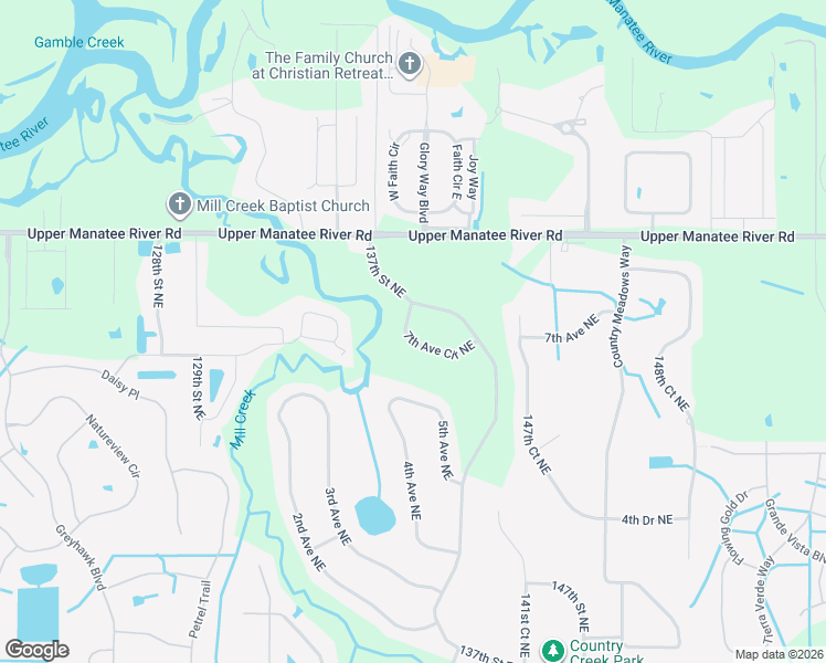 map of restaurants, bars, coffee shops, grocery stores, and more near 13611 7th Avenue Circle Northeast in Bradenton