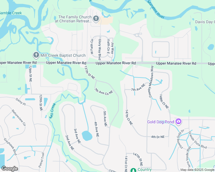 map of restaurants, bars, coffee shops, grocery stores, and more near 13635 7th Avenue Circle Northeast in Bradenton