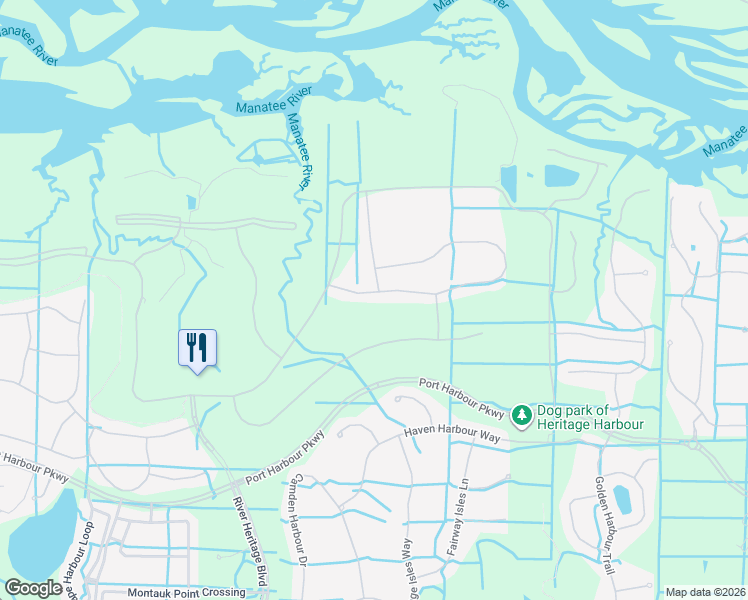 map of restaurants, bars, coffee shops, grocery stores, and more near 7808 River Preserve Drive in Bradenton