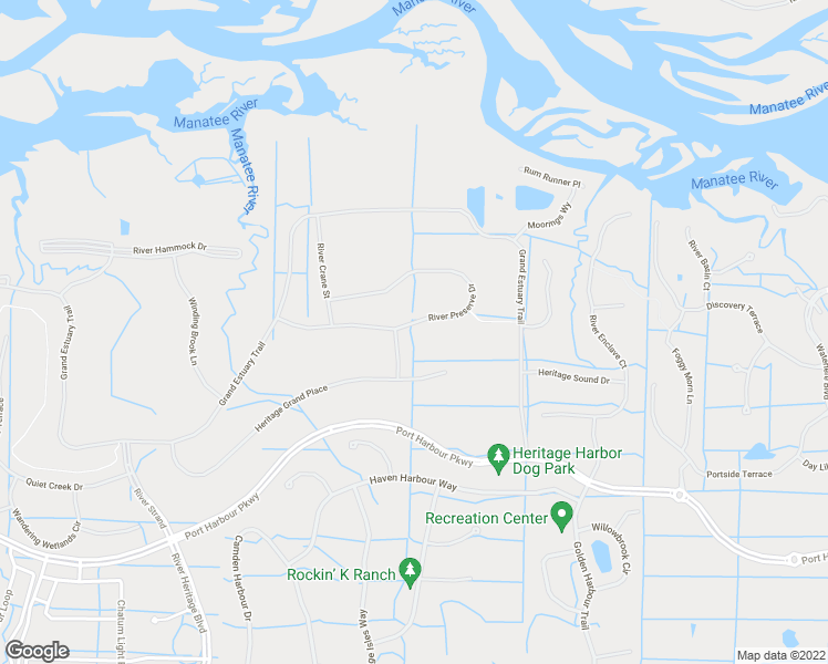 map of restaurants, bars, coffee shops, grocery stores, and more near 8208 River Preserve Drive in Bradenton