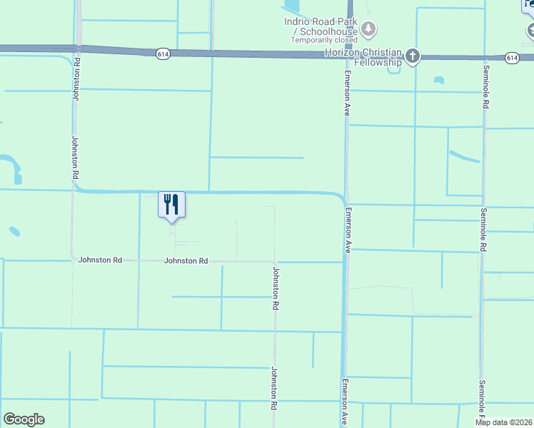 map of restaurants, bars, coffee shops, grocery stores, and more near 4076 Johnston Road in Fort Pierce