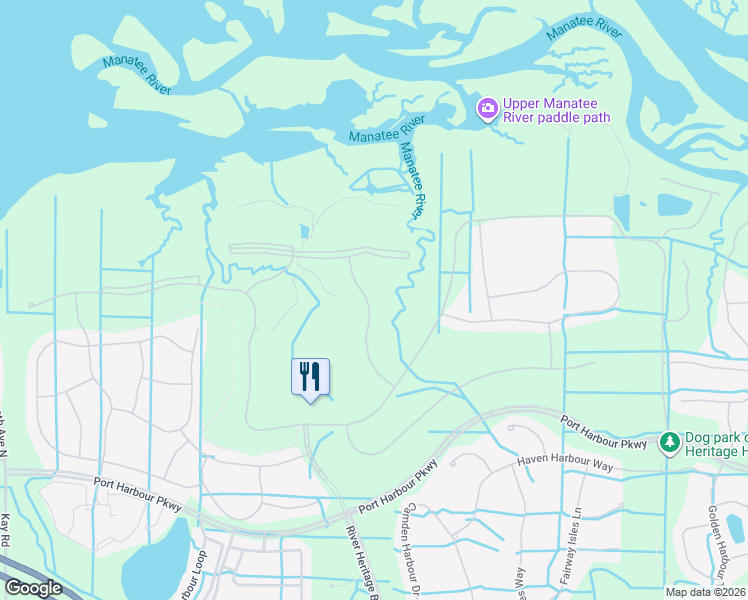 map of restaurants, bars, coffee shops, grocery stores, and more near 419 Winding Brook Lane in Bradenton