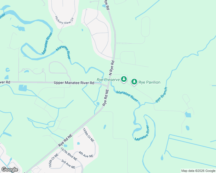 map of restaurants, bars, coffee shops, grocery stores, and more near 520 North Rye Road in Parrish