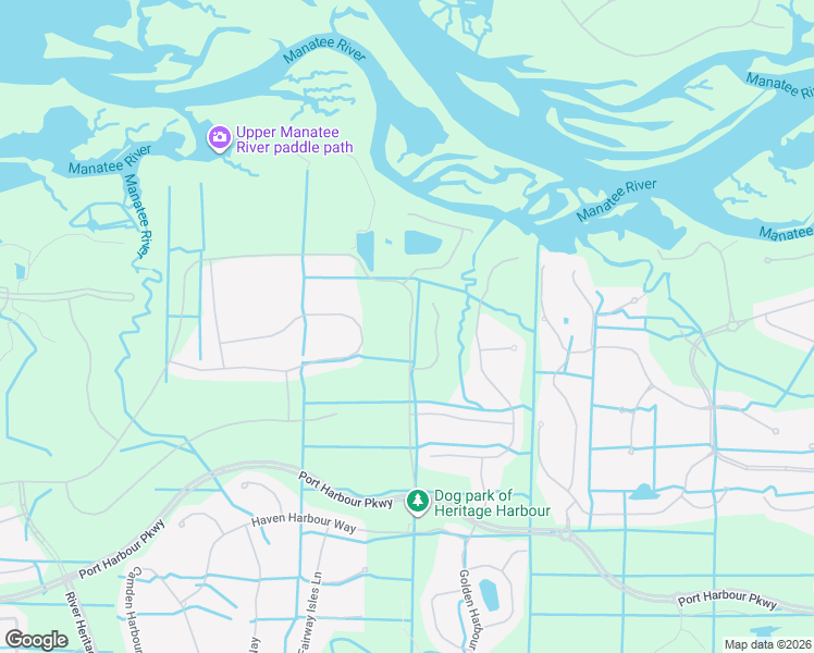map of restaurants, bars, coffee shops, grocery stores, and more near 8917 Port Harbour Parkway in Bradenton