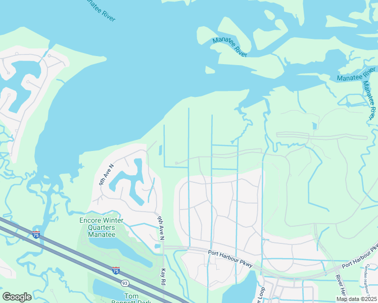 map of restaurants, bars, coffee shops, grocery stores, and more near 6508 Grand Estuary Trail in Bradenton
