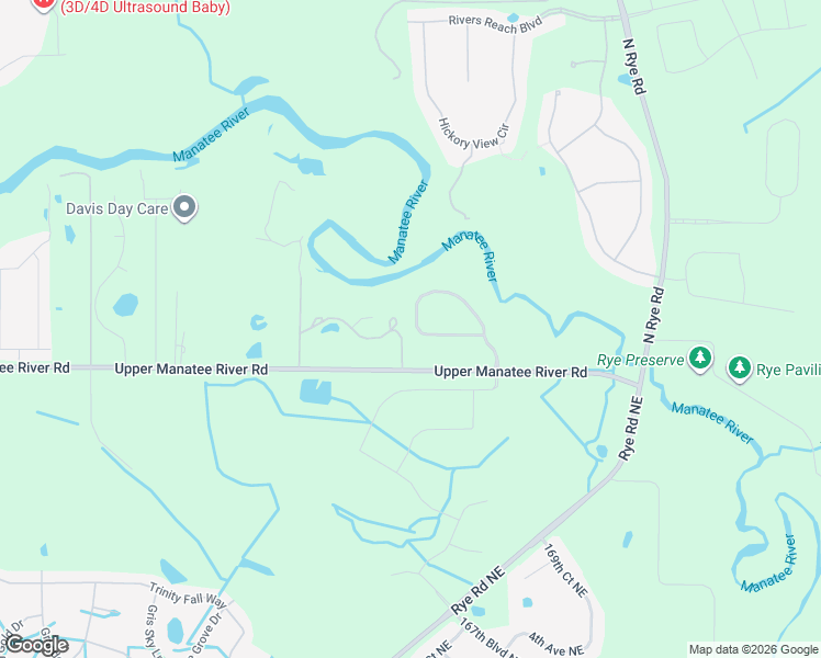 map of restaurants, bars, coffee shops, grocery stores, and more near 1041 River Wind Circle in Bradenton