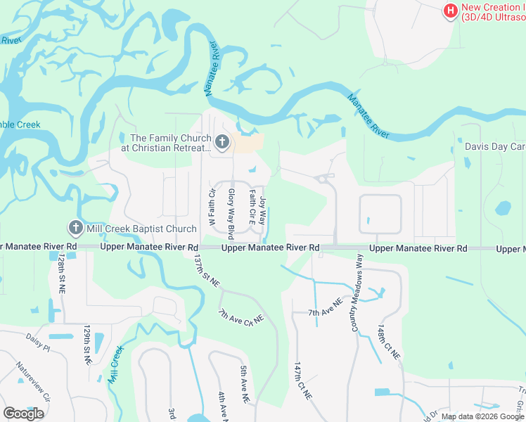 map of restaurants, bars, coffee shops, grocery stores, and more near 53 Joy Way in Bradenton