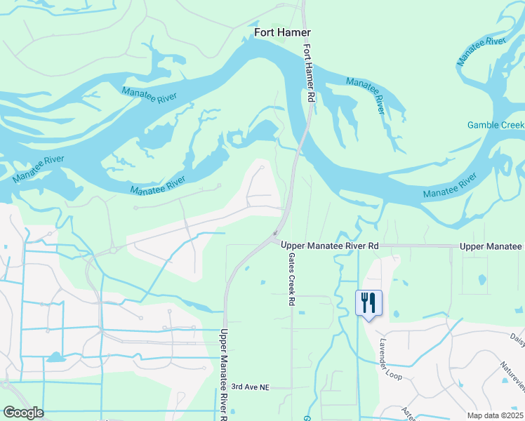 map of restaurants, bars, coffee shops, grocery stores, and more near 11006 Big Bass Place in Bradenton