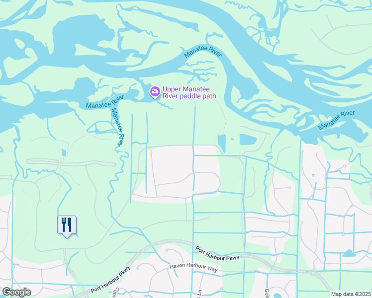map of restaurants, bars, coffee shops, grocery stores, and more near 8105 Grand Estuary Trail in Bradenton