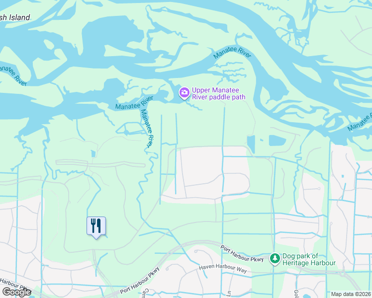 map of restaurants, bars, coffee shops, grocery stores, and more near 7906 Grand Estuary Trail in Bradenton