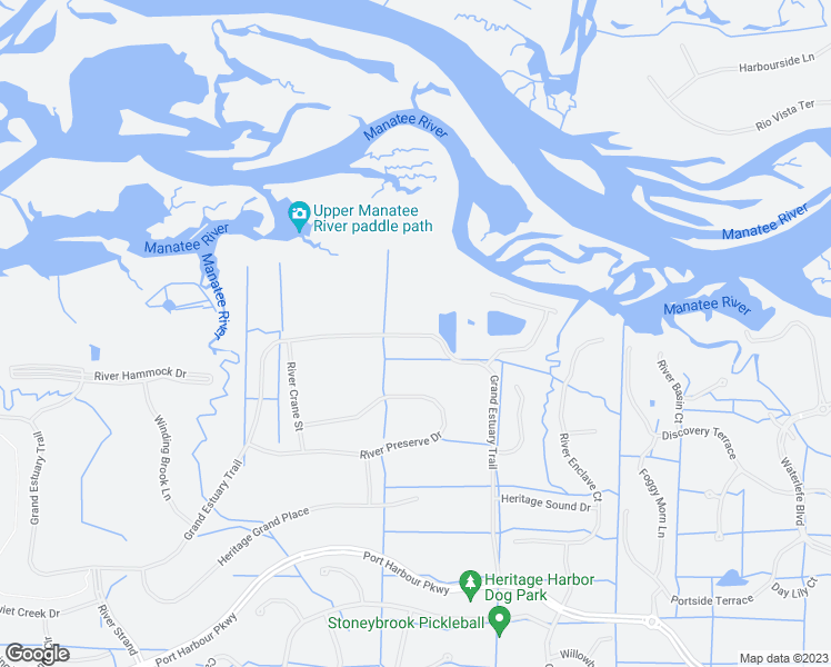 map of restaurants, bars, coffee shops, grocery stores, and more near 8309 Grand Estuary Tr in Bradenton