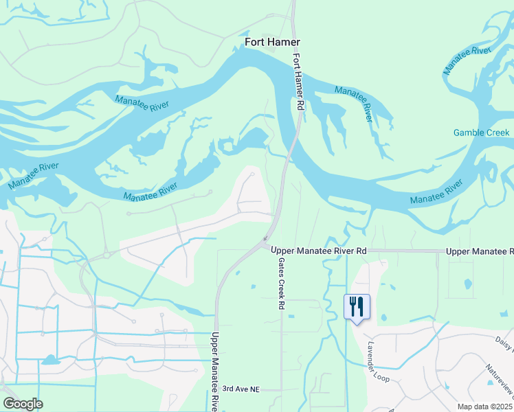 map of restaurants, bars, coffee shops, grocery stores, and more near 11006 Big Bass Place in Bradenton