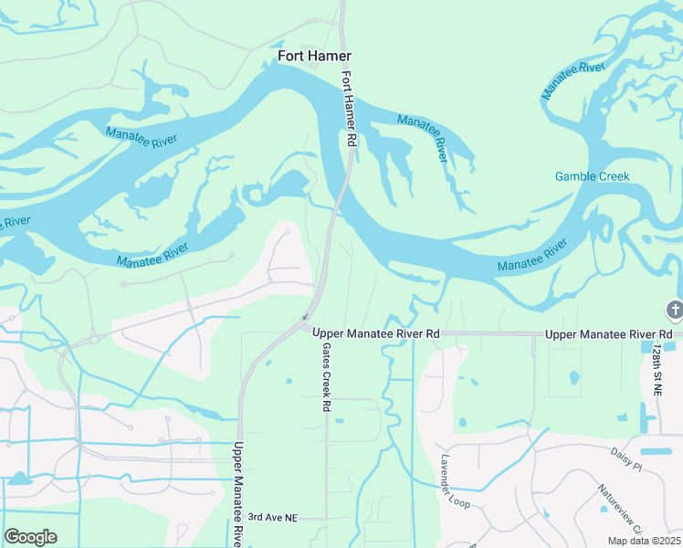 map of restaurants, bars, coffee shops, grocery stores, and more near 11311 Upper Manatee River Road in Bradenton