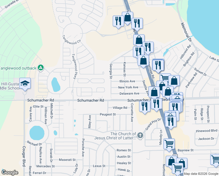 map of restaurants, bars, coffee shops, grocery stores, and more near Beartooth Pass in Sebring