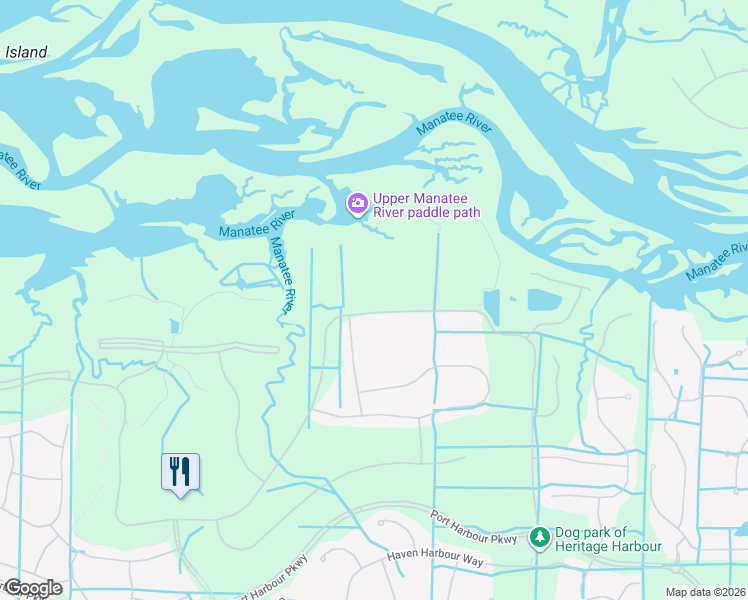 map of restaurants, bars, coffee shops, grocery stores, and more near 7155 Grand Estuary Trail in Bradenton