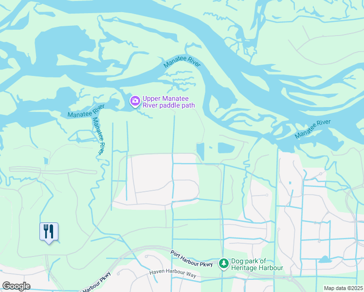 map of restaurants, bars, coffee shops, grocery stores, and more near 8308 Grand Estuary Trail in Bradenton