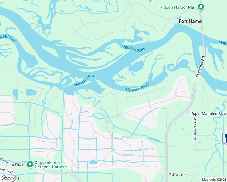 map of restaurants, bars, coffee shops, grocery stores, and more near 1015 Fish Hook Cove in Bradenton