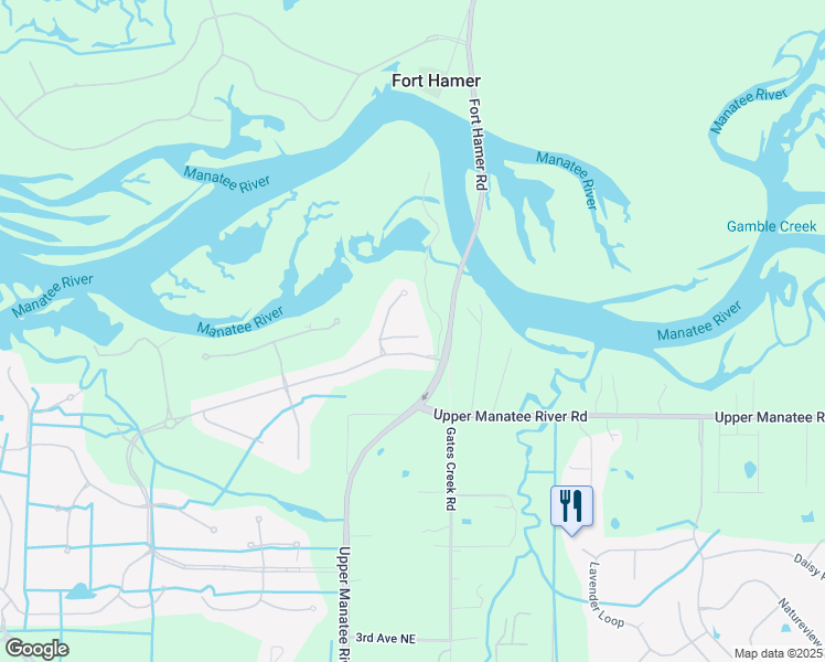 map of restaurants, bars, coffee shops, grocery stores, and more near 11007 Big Bass Place in Bradenton