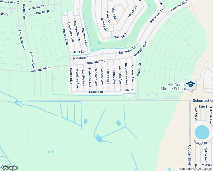map of restaurants, bars, coffee shops, grocery stores, and more near 3802 El Rado Avenue in Sebring