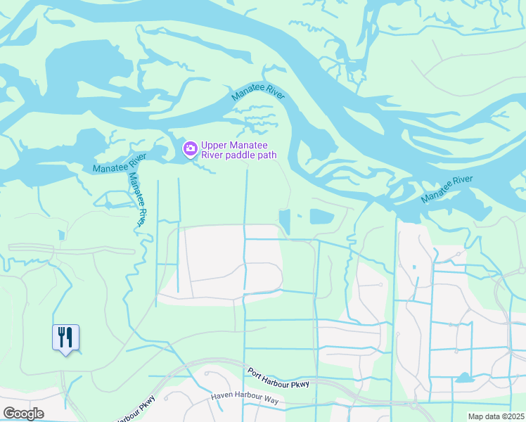 map of restaurants, bars, coffee shops, grocery stores, and more near 8308 Grand Estuary Trail in Bradenton