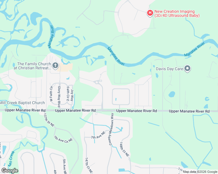map of restaurants, bars, coffee shops, grocery stores, and more near 1015 143rd Street Northeast in Bradenton
