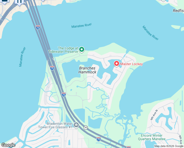 map of restaurants, bars, coffee shops, grocery stores, and more near 1022 Kestrel Court in Bradenton