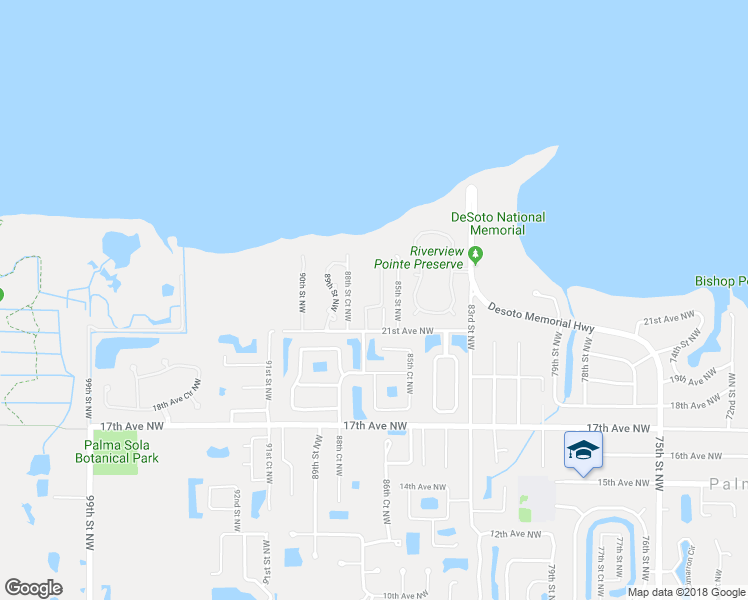 map of restaurants, bars, coffee shops, grocery stores, and more near 2205 87th Street Northwest in Bradenton