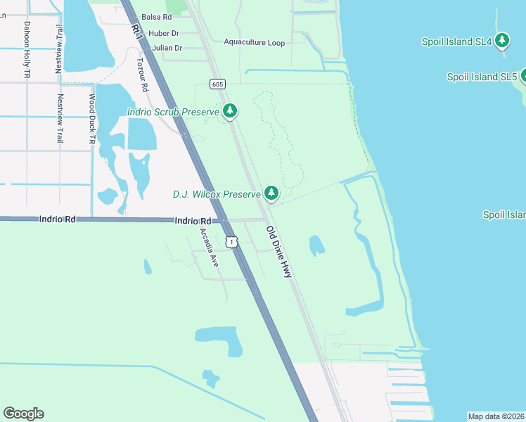 map of restaurants, bars, coffee shops, grocery stores, and more near 5013 Old Dixie Highway in Fort Pierce