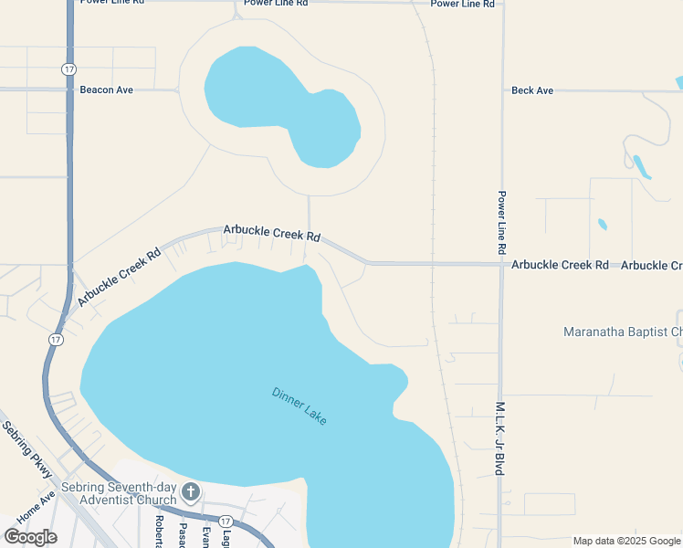 map of restaurants, bars, coffee shops, grocery stores, and more near 3028 Cedora Terrace in Sebring